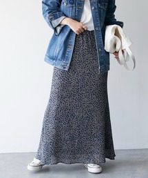 SLOBE IENA | Deveauxダリアプリントマーメイドスカート【手洗い可能/ウエストゴム】◆(スカート)