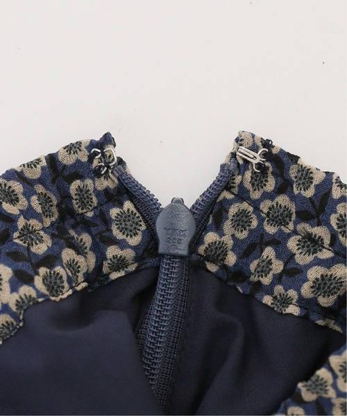 SLOBE IENA（スローブイエナ）の「Deveauxダリアプリントマーメイドスカート【手洗い可能/ウエストゴム】◆（スカート・レディース・ネイビー/ブラウン・FREE）」の7枚目の写真