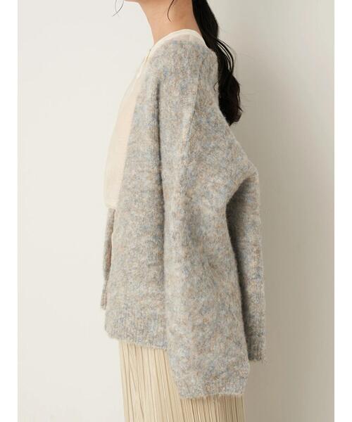 earth music&ecology（アースミュージックアンドエコロジー）の「【WEB限定】ミックスカラーニットカーディガン ＊（カーディガン/ボレロ・レディース・グレー/サックスブルー/アイボリー・FREE）」の22枚目の写真