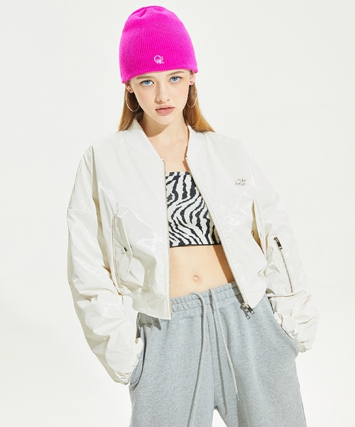 CRANK（クランク）の「【CRANK】LOGO SHORT BEANIE（ニットキャップ/ビーニー・レディース・ブラック/ピンク・ONE SIZE）」の10枚目の写真