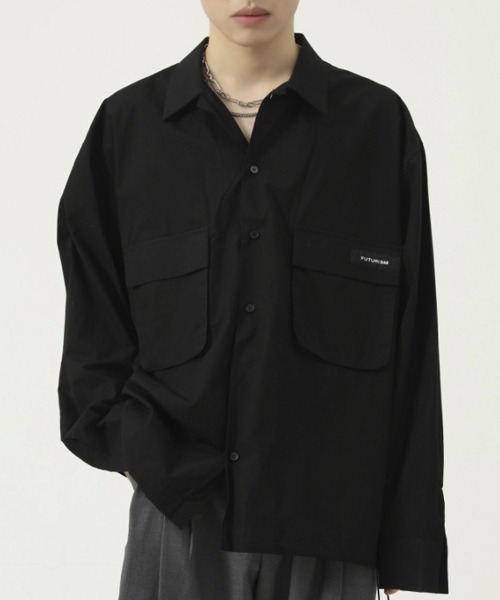 WESTBOY(ウエストボーイ)の「【WB ORIGINALS】Relax Work Long Sleeve Shirt WO21W2TP05(シャツ/ブラウス・メンズ・ホワイト/ブラック・M/L/XL)」の4枚目の写真