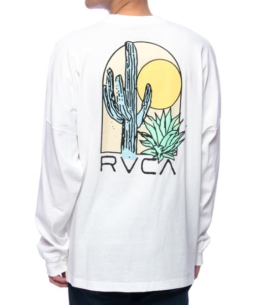 RVCA（ルーカ）の「RVCA メンズ  MOJAVE LT ロングスリーブＴシャツ【2021年秋冬モデル】/ルーカバックプリント長袖グラフィックロンT（Tシャツ/カットソー・メンズ・ブラック/ホワイト/モスグリーン・LARGE/SMALL/X-LARGE/MEDIUM）」の8枚目の写真
