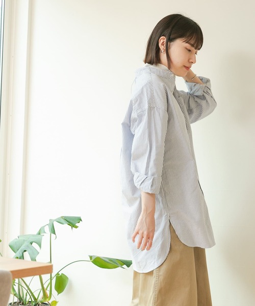「FORK&SPOON」 長袖シャツ 1 オフホワイト レディース セール】FORK&SPOON オックスロングシャツ（シャツ/ブラウス
