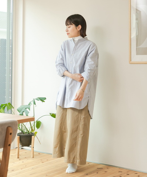 「FORK&SPOON」 長袖シャツ 1 オフホワイト レディース セール】FORK&SPOON オックスロングシャツ（シャツ/ブラウス