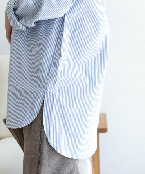 FORK&SPOON（フォークアンドスプーン）の「FORK&SPOON　オックスロングシャツ（シャツ/ブラウス・レディース・オフホワイト/ブルー系その他・ONE）」の12枚目の写真