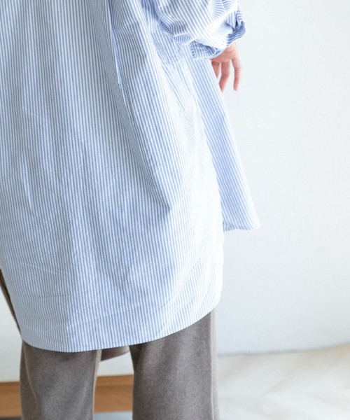FORK&SPOON（フォークアンドスプーン）の「FORK&SPOON　オックスロングシャツ（シャツ/ブラウス・レディース・オフホワイト/ブルー系その他・ONE）」の17枚目の写真