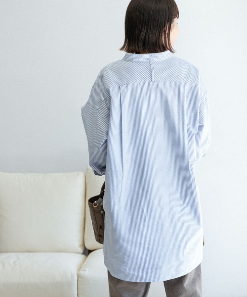 FORK&SPOON（フォークアンドスプーン）の「FORK&SPOON　オックスロングシャツ（シャツ/ブラウス・レディース・オフホワイト/ブルー系その他・ONE）」の22枚目の写真
