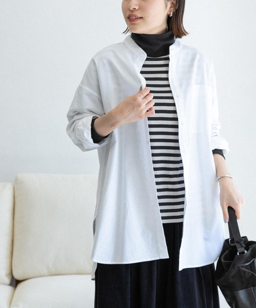 FORK&SPOON（フォークアンドスプーン）の「FORK&SPOON　オックスロングシャツ（シャツ/ブラウス・レディース・オフホワイト/ブルー系その他・ONE）」の14枚目の写真