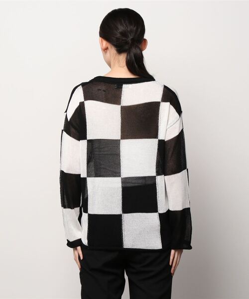 Figments（フィグメンツ）の「チェッカーフラッグニット（ニット/セーター・レディース・ブラック・FREE）」の14枚目の写真