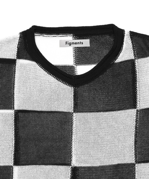 Figments（フィグメンツ）の「チェッカーフラッグニット（ニット/セーター・レディース・ブラック・FREE）」の6枚目の写真
