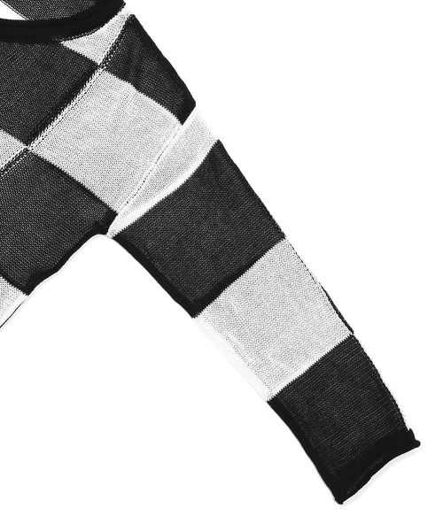 Figments（フィグメンツ）の「チェッカーフラッグニット（ニット/セーター・レディース・ブラック・FREE）」の5枚目の写真