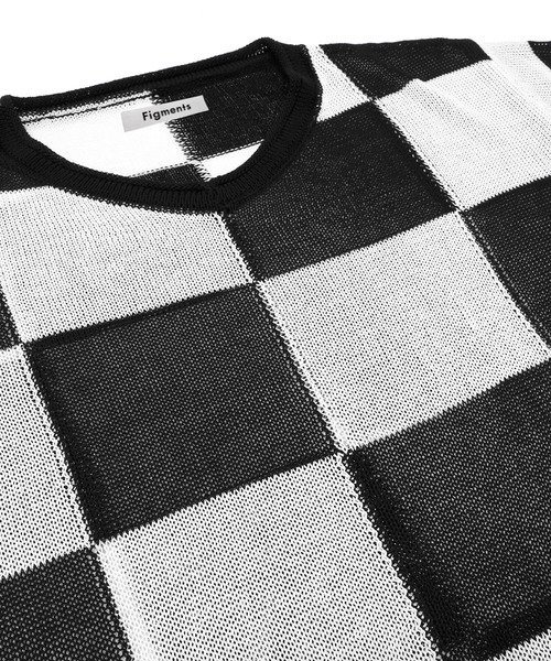 Figments（フィグメンツ）の「チェッカーフラッグニット（ニット/セーター・レディース・ブラック・FREE）」の10枚目の写真