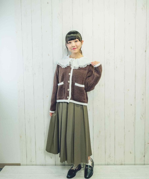 Clice de Paris（クリシェドゥパリス）の「K/バイカラーカーディガン（カーディガン/ボレロ・レディース・ブラウン/グリーン・ONESIZE）」の8枚目の写真