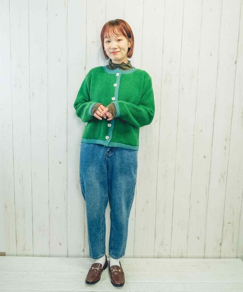 Clice de Paris（クリシェドゥパリス）の「K/バイカラーカーディガン（カーディガン/ボレロ・レディース・ブラウン/グリーン・ONESIZE）」の16枚目の写真