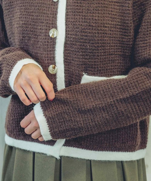 Clice de Paris（クリシェドゥパリス）の「K/バイカラーカーディガン（カーディガン/ボレロ・レディース・ブラウン/グリーン・ONESIZE）」の18枚目の写真