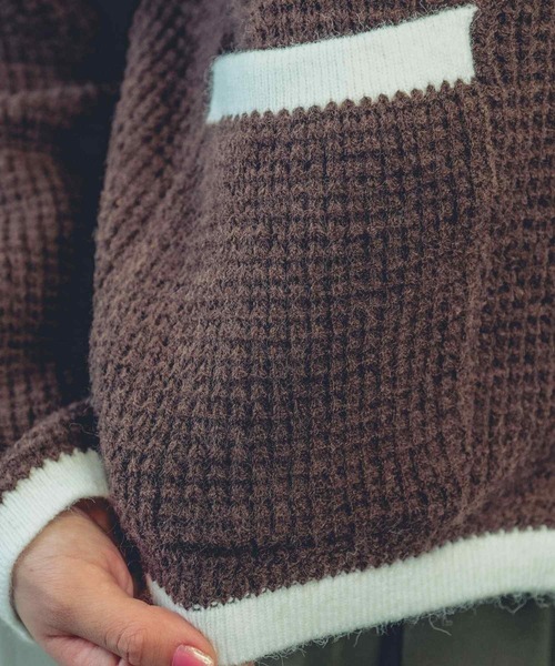 Clice de Paris（クリシェドゥパリス）の「K/バイカラーカーディガン（カーディガン/ボレロ・レディース・ブラウン/グリーン・ONESIZE）」の15枚目の写真