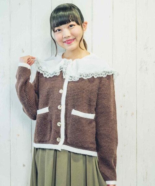 Clice de Paris（クリシェドゥパリス）の「K/バイカラーカーディガン（カーディガン/ボレロ・レディース・ブラウン/グリーン・ONESIZE）」の20枚目の写真