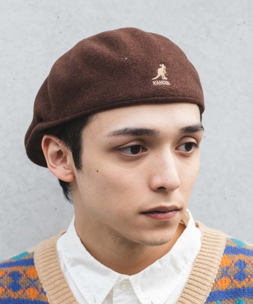 KANGOL（カンゴール）の「WEGO/Wool 504（ハンチング/ベレー帽・メンズ・ブラック/ブラウン/キャメル・FREE）」の2枚目の写真