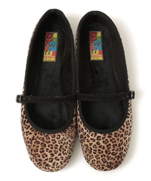 O'Kyti（オキティ）の「O'kyti: ワンストラップ レオパード パンプス◇（バレエシューズ・レディース・キャメル・37/36/38）」の4枚目の写真