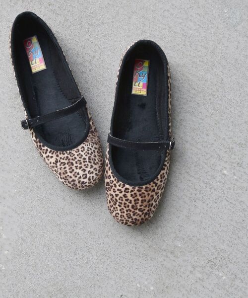 O'Kyti（オキティ）の「O'kyti: ワンストラップ レオパード パンプス◇（バレエシューズ・レディース・キャメル・37/36/38）」の8枚目の写真