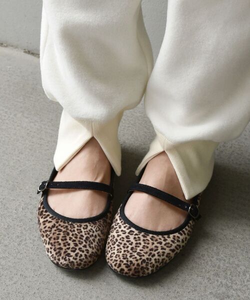 O'Kyti（オキティ）の「O'kyti: ワンストラップ レオパード パンプス◇（バレエシューズ・レディース・キャメル・37/36/38）」の10枚目の写真