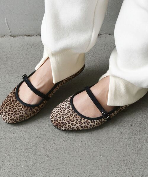 O'Kyti（オキティ）の「O'kyti: ワンストラップ レオパード パンプス◇（バレエシューズ・レディース・キャメル・37/36/38）」の11枚目の写真