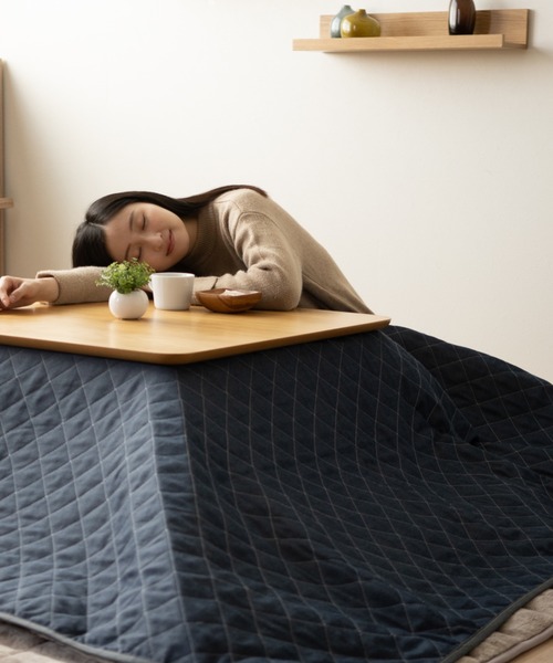 【デニム調】こたつ上掛けカバー/正方形（家具）｜EMOOR（エムール）