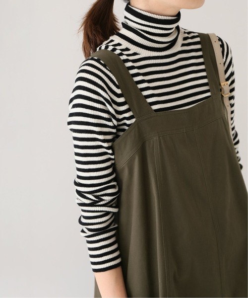 SLOBE IENA（スローブイエナ）の「コットンジャンバースカート【手洗い可能】◆（ジャンパースカート・レディース・ベージュ/カーキ・38/36）」の13枚目の写真