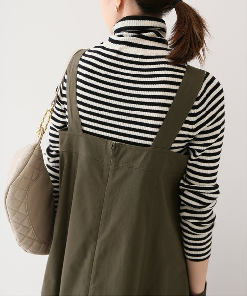 SLOBE IENA（スローブイエナ）の「コットンジャンバースカート【手洗い可能】◆（ジャンパースカート・レディース・ベージュ/カーキ・38/36）」の15枚目の写真