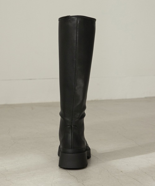 rectangle(レクタングル)の「トラックソールロングブーツ(ブーツ・レディース・ブラック・LL/S/M/L)」の10枚目の写真