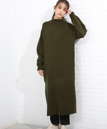 SHOO・LA・RUE | 脇スリット入りニットワンピース(ワンピース)