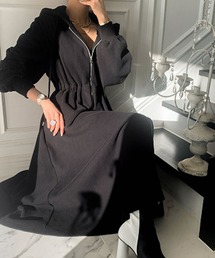 Grandeir | フロントジップ パーカー ワンピース(ワンピース)