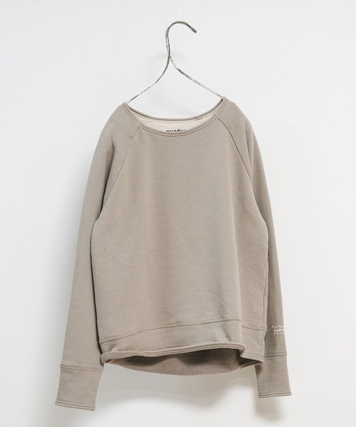 quadro（クオドロ）の「コーデュラヘビー裏毛ラグランプルオーバー（Tシャツ/カットソー・レディース・グレイッシュベージュ/カーキ/オートミール/ダークブラウン/ホワイト/ブルーグリーン/ダークネイビー・FREE）」の5枚目の写真