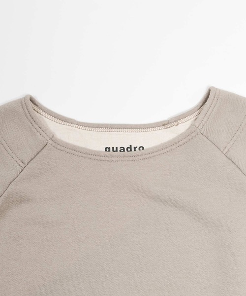quadro（クオドロ）の「コーデュラヘビー裏毛ラグランプルオーバー（Tシャツ/カットソー・レディース・グレイッシュベージュ/カーキ/オートミール/ダークブラウン/ホワイト/ブルーグリーン/ダークネイビー・FREE）」の9枚目の写真