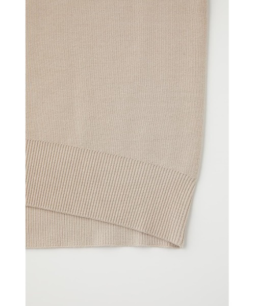 MOUSSY（マウジー）の「HALF MILANO KNIT トップス（ニット/セーター・レディース・ライトベージュ/グリーン/ブラウン/ブラック・FREE）」の10枚目の写真