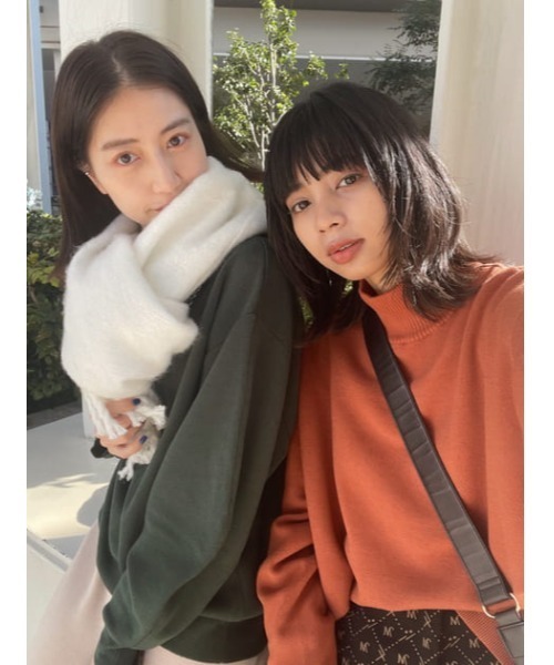 MOUSSY（マウジー）の「HALF MILANO KNIT トップス（ニット/セーター・レディース・ライトベージュ/グリーン/ブラウン/ブラック・FREE）」の18枚目の写真