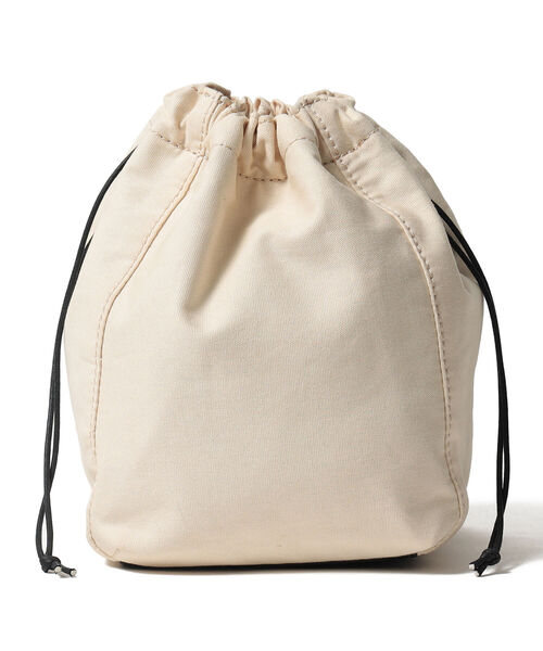 BEAMS LIGHTS（ビームスライツ）の「BEAMS LIGHTS / キャンバス 巾着（ハンドバッグ・メンズ・ブラウン/ナチュラル・FREE）」の4枚目の写真