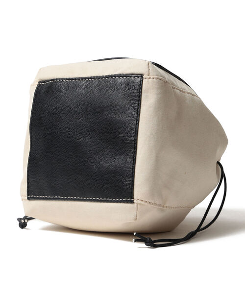 BEAMS LIGHTS（ビームスライツ）の「BEAMS LIGHTS / キャンバス 巾着（ハンドバッグ・メンズ・ブラウン/ナチュラル・FREE）」の5枚目の写真