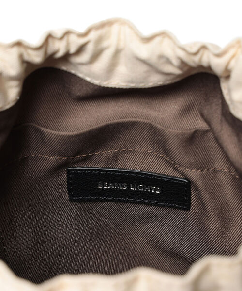 BEAMS LIGHTS（ビームスライツ）の「BEAMS LIGHTS / キャンバス 巾着（ハンドバッグ・メンズ・ブラウン/ナチュラル・FREE）」の8枚目の写真