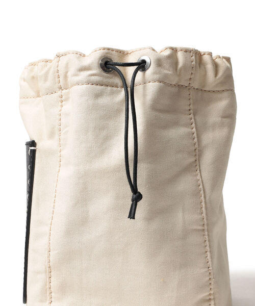 BEAMS LIGHTS（ビームスライツ）の「BEAMS LIGHTS / キャンバス 巾着（ハンドバッグ・メンズ・ブラウン/ナチュラル・FREE）」の9枚目の写真