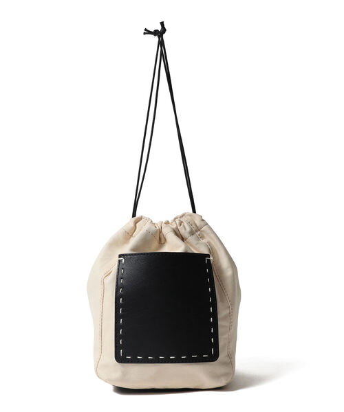 BEAMS LIGHTS（ビームスライツ）の「BEAMS LIGHTS / キャンバス 巾着（ハンドバッグ・メンズ・ブラウン/ナチュラル・FREE）」の10枚目の写真