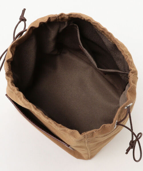 BEAMS LIGHTS（ビームスライツ）の「BEAMS LIGHTS / キャンバス 巾着（ハンドバッグ・メンズ・ブラウン/ナチュラル・FREE）」の16枚目の写真