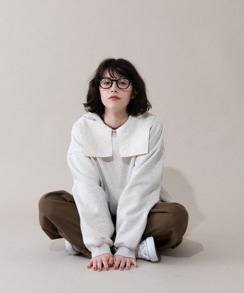 idem(イデム)の「idem over pullover/裏起毛オーバースウェット(スウェット・レディース・パープル/グレー・FREE)」の18枚目の写真