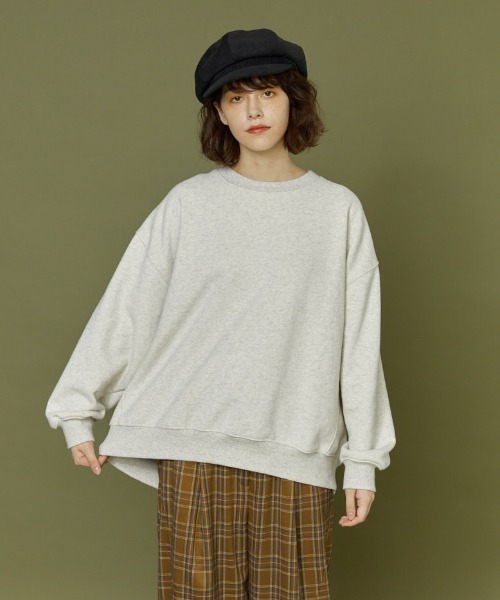 idem(イデム)の「idem over pullover/裏起毛オーバースウェット(スウェット・レディース・パープル/グレー・FREE)」の8枚目の写真