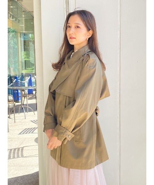 ECLIN（エクラン）の「デザインコート（トレンチコート・レディース・ベージュ/カーキ・FREE）」の6枚目の写真