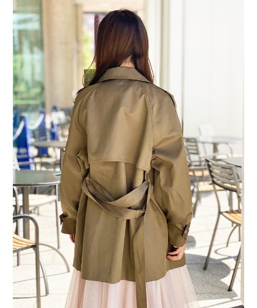 ECLIN（エクラン）の「デザインコート（トレンチコート・レディース・ベージュ/カーキ・FREE）」の7枚目の写真