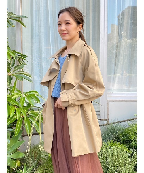 ECLIN（エクラン）の「デザインコート（トレンチコート・レディース・ベージュ/カーキ・FREE）」の5枚目の写真