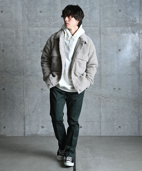 NIDO（ニド）の「ボアCPOジャケット（その他アウター・メンズ・ブラック/ベージュ・MEDIUM/LARGE）」の3枚目の写真