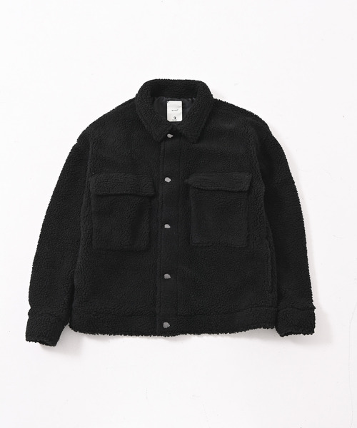 NIDO（ニド）の「ボアCPOジャケット（その他アウター・メンズ・ブラック/ベージュ・MEDIUM/LARGE）」の9枚目の写真