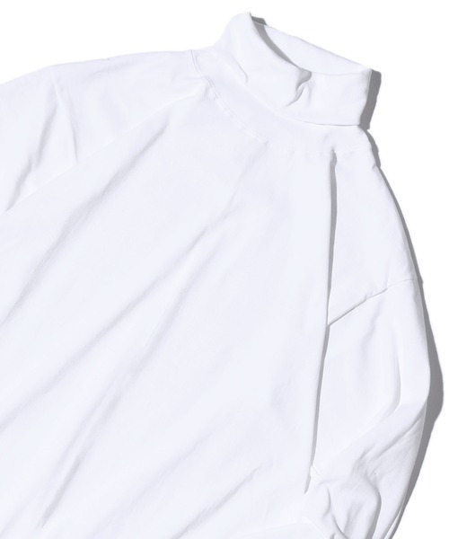 ROOPTOKYO(ループトウキョウ)の「LIFEWEAR/ライフウェア TURTLE LS TEE SHIRTS 5.5oz BASIC ハイネックカットソー(Tシャツ/カットソー・メンズ・ホワイト/ブラック/アッシュグレー/ネイビー・M/L/XL)」の3枚目の写真